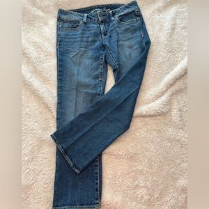 American Eagle Cropped Jeans Women’s 4 Regular Artist Stretch Capris Blue Denim